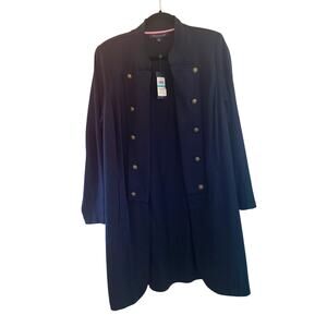Tommy Hilfiger Women’s Navy Military Jacket Mandarin Collar Plus Size 0X NWT